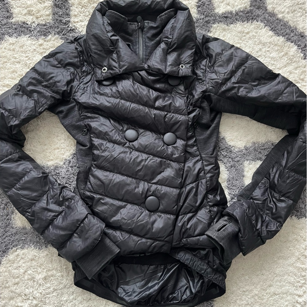 Lululemon Pedal Power Blazer Jacket Black Size 4Puffer back tie